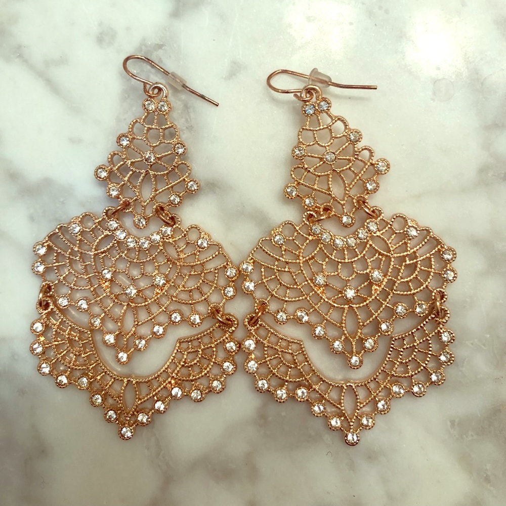 Gold dangle earrings
